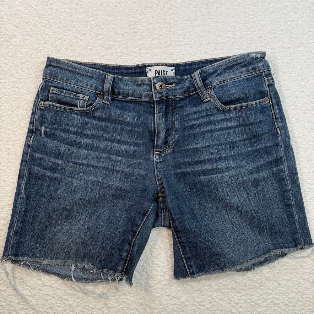 Paige jax knee shorts med wash womens shorts size 28 summer spring